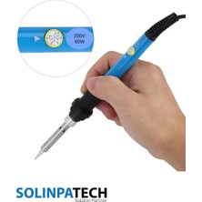 Solinpatech 60 W Isı Ayarlı Sıcaklık Ayarlanabilir Havya Lehim Makinası, Lehim, Lehim Pastası