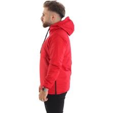 Good Fashion Dar Kesim Içi Kürklü Kanguru Cep Erkek Yağmurluk Mont
