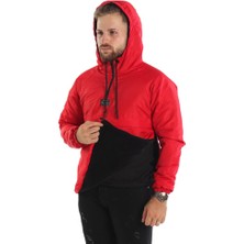 Good Fashion Dar Kesim Içi Kürklü Kanguru Cep Erkek Yağmurluk Mont