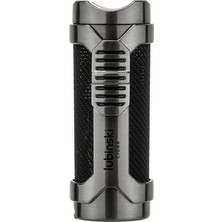 Lubinski Cigar Sehpa Kapaklı Delicili Tek Torch Puro Çakmağı Gunmetal