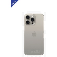 Wrapsol Apple iPhone 15 Pro Max Mat Arka ve Yan Koruyucu Poliüretan Film