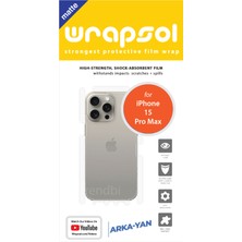 Wrapsol Apple iPhone 15 Pro Max Mat Arka ve Yan Koruyucu Poliüretan Film