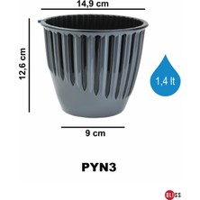 Bliss 1,4 Lt Plastik Dekoratif Beyaz Renk Piyano Saksı