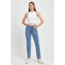 Vena Kadın Petra Dirty Med Blue Boyfriend Jean Pantolon