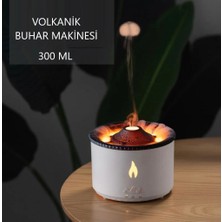 Mi7a Volkanik Hava Nemlendirici Buhar Makinesi 300 ml LED Işıkla Aroma Difüzör Ultrasonik Oda Nemlendirici