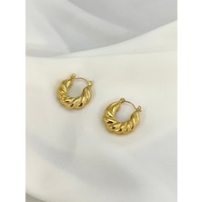 Nuva Atelier Mia Gold Çelik Küpe