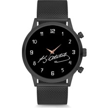 Stony Kemal Atatürk Imzalı Siyah Bay Kol Saati Doğum Günü Hediyesi