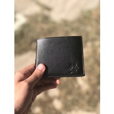 Derius Luv Siyah Çok Kart Bölmeli Kullanışlı Model Erkek Cüzdanı ( HAKİKİ DERİ)