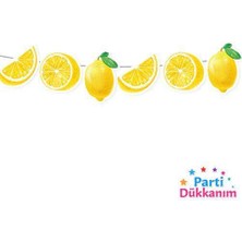 Parti Dükkanım Limon Temalı Dekoratif Banner 140X17 cm