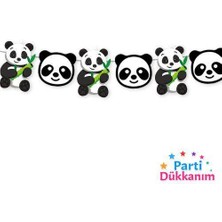Parti Dükkanım Panda Temalı Dekoratif Banner 140X17 cm