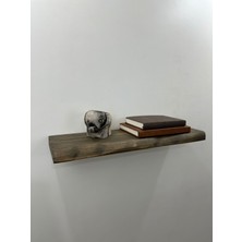 O&A Wood Doğal Ahşap 60 cm Ahşap Duvar Rafı, Kütük Duvar Rafı, Masif Dekoratif Raf