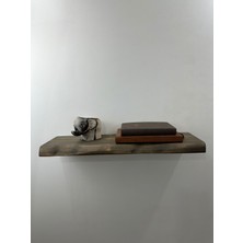 O&A Wood Doğal Ahşap 60 cm Ahşap Duvar Rafı, Kütük Duvar Rafı, Masif Dekoratif Raf