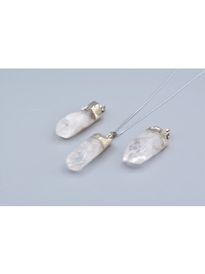 Murty99 Hakiki Doğal Kristal Kuvars Kolye Ucu 1.kalite 007