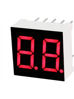 Elektromall 9.2 mm 2 Basamaklı Ortak Anot  Kırmızı 7-Segment Display
