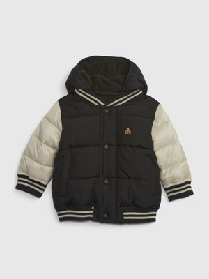 Gap Erkek Bebek %100 Geri Dönüştürülmüş Varsity Puffer Şişme Mont