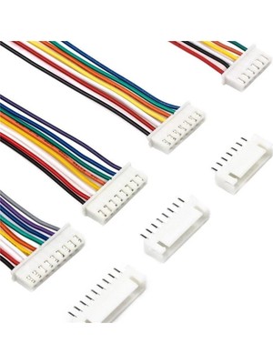 Sanec 2,5mm Jst Xh 11PİN Kablolu Konnektör Beyaz Takım 10CM - Çift Taraflı