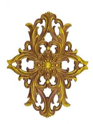 Deco Market Decomarket Kahve Eskitme Saray Tavan Motif 28,5*37,5 cm