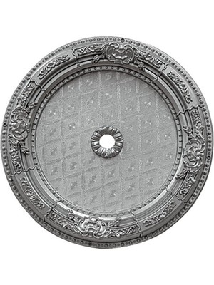 Deco Market Decogold 60 cm Oval Saray Tavan Göbek Gümüş Rengi
