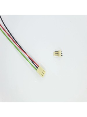 Sanec 2,54MM 3 Pin 2510 Kablolu Dişi Konnektör + 180D Erkek Pcb Tipi 10CM - 0,25MM - Çift Taraflı