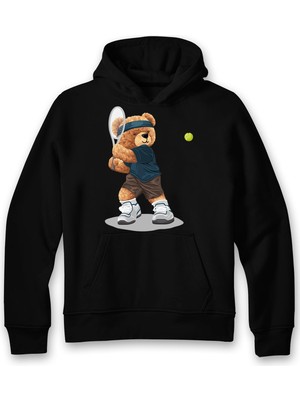 Ada Bebek Çocuk Oversize Tenisçi Bear Baskılı Çocuk Sweatshirt