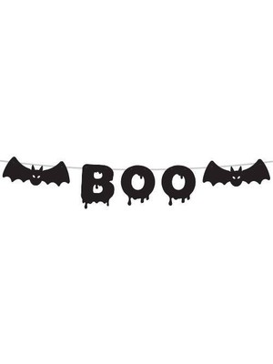 Parti Dükkanım Halloween Cadılar Bayramı Boo Dekor Süs 130X17 cm