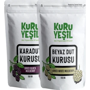 Kuru Yeşil - Dut Kurusu -  Dried Mulberry -  Sugar Free -  Mulberry - Kuru Meyve -  Fruit Chips -  Freeze Dried - 2x150 gr