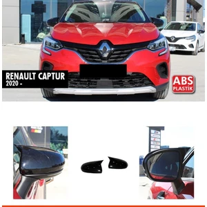 Nam Tuning Renault Captur Yarasa Ayna Kapağı Batman 2020 Üzeri Parlak Siyah