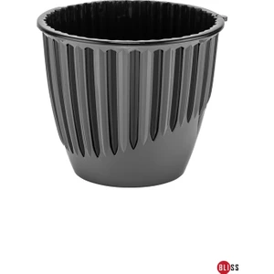 3 Lt Plastik Dekoratif Antrasit Renk Piyano Saksı