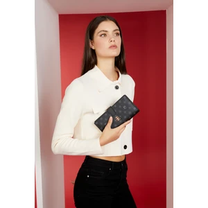 Pierre Cardin Kadın Siyah Monogram Cüzdan 06PO23K1418-MN S