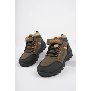 Bob Garantili Bağcıklı Cırtlı Içi Kürklü Unisex Çocuk Outdoor Kışlık Bot