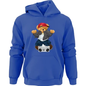 Ada Bebek Çocuk Oversize Hiphop Bear Baskılı Çocuk Sweatshirt