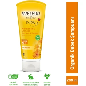 Calendula Organik Saç ve Vücut Şampuanı 200ML