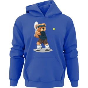 Ada Bebek Çocuk Oversize Tenisçi Bear Baskılı Çocuk Sweatshirt