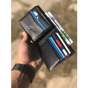 Luv Siyah Çok Kart Bölmeli Kullanışlı Model Erkek Cüzdanı ( HAKİKİ DERİ)