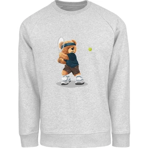 Ada Bebek Çocuk Oversize Tenisçi Bear Baskılı Çocuk Sweatshirt