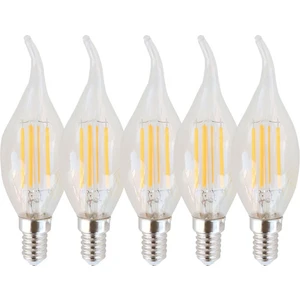 Rustik Kıvrık Mum Dekoratif LED Ampul 4W E14 5 Adet