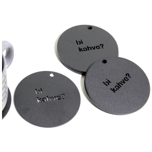 3Art Metal Bi Kahve? Yazılı Metal Kupa Bardak Altlığı - 3'lü Set Metal Bardak Altlıkları