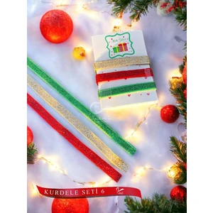 Tuğset Etiket Yılbaşı Kurdele Seti 6 - Christmas RIBBON-T600