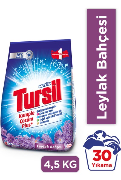 Tursil Matik Toz Çamaşır Deterjanı Oxi Enerji Leylak Bahçesi 4,5 kg (30 Yıkama)