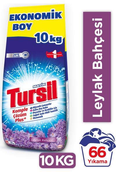 Tursil Matik Toz Çamaşır Deterjanı Leylak Bahçesi 10kg (66 Yıkama)