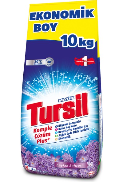Tursil Matik Toz Çamaşır Deterjanı Leylak Bahçesi 10kg (66 Yıkama)