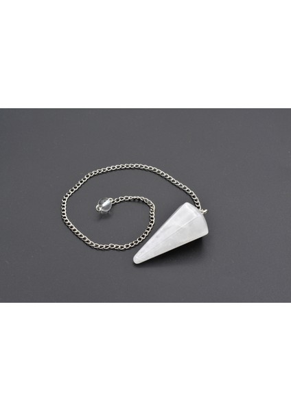 Hakiki Doğal Kristal Kuvars Pandül Sarkaç 004