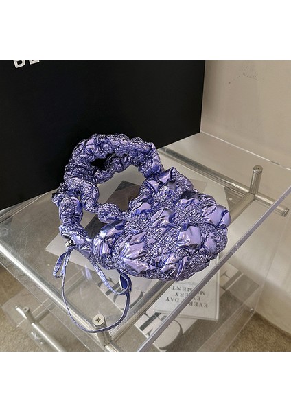 Bulut Parlak Yüzeyli Çapraz El Çantası Katlanır (Yurt Dışından)