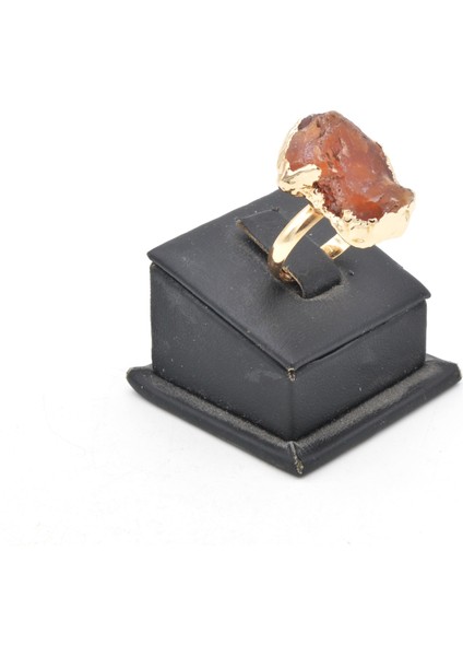 Murty110 Altın Rengi Karnelyan Akik Taşlı Ayarlanabilir Yüzük 006 fiyatları