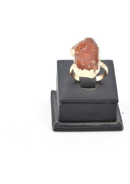 Murty110 Altın Rengi Karnelyan Akik Taşlı Ayarlanabilir Yüzük 006 fırsatları