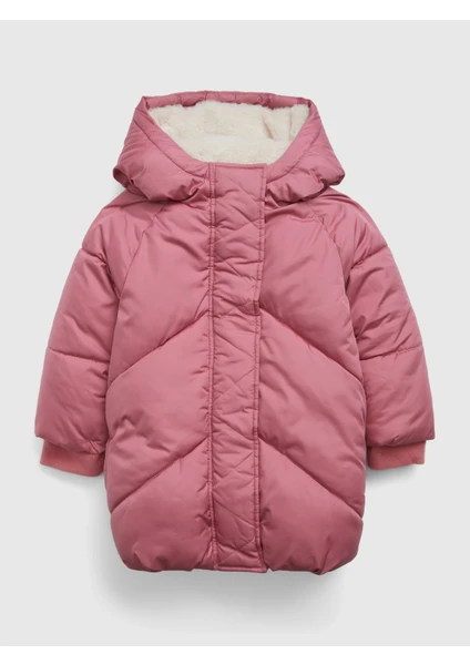 Kız Bebek Heavyweight Sherpa Puffer Mont