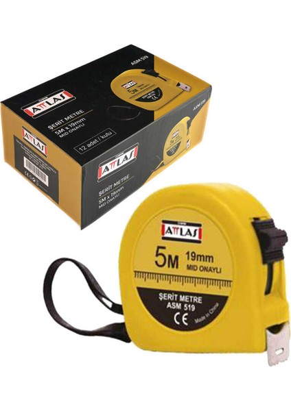 ASM519 Şerit Metre 5 Metre x 19 mm