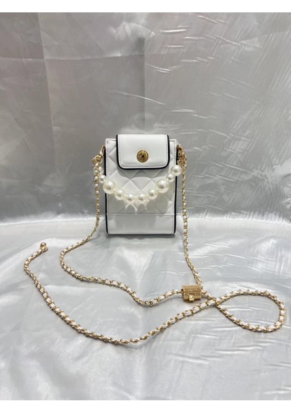 Ck's New Color-Block Checked Chain Cross-Body Women's Bag