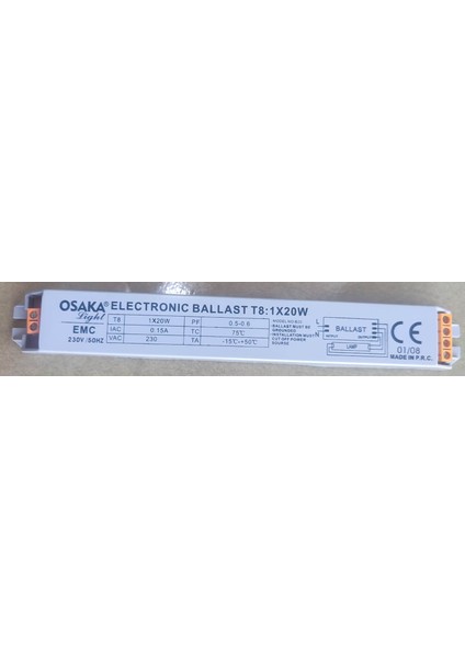 T8:1X20W Elektronik Balast