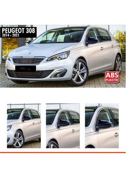 Peugeot 308 Yarasa Ayna Kapağı 2014 ve Üzeri Parlak Siyah